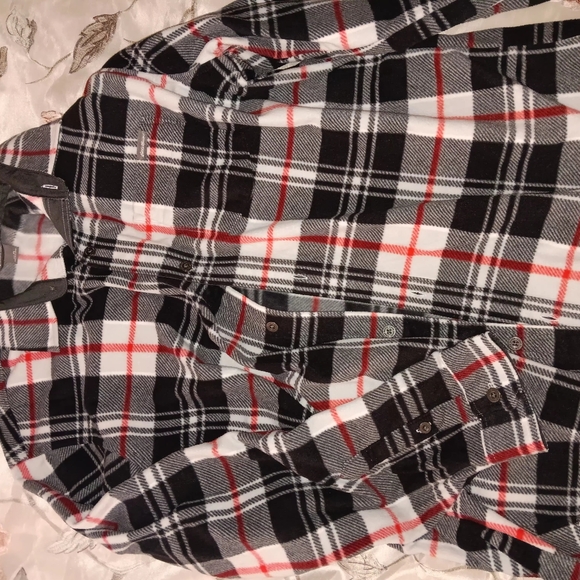 Mens eddie bauer plaid long  sleeve button down shirt Multicolor xl flannel - Picture 4 of 7